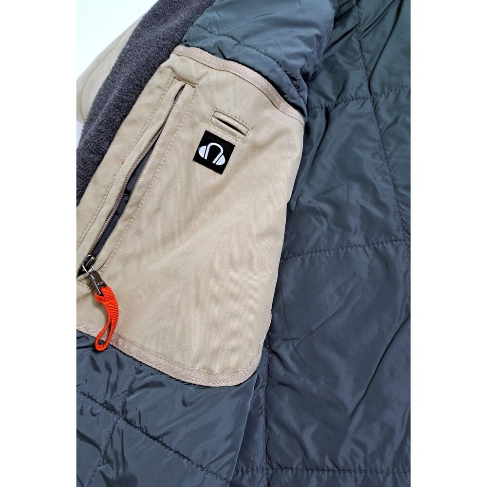 Marc New York Soft Shell Bomber Jacket Men XL Khaki Fleece Lined Coat Harrington - Picture 9 of 15
